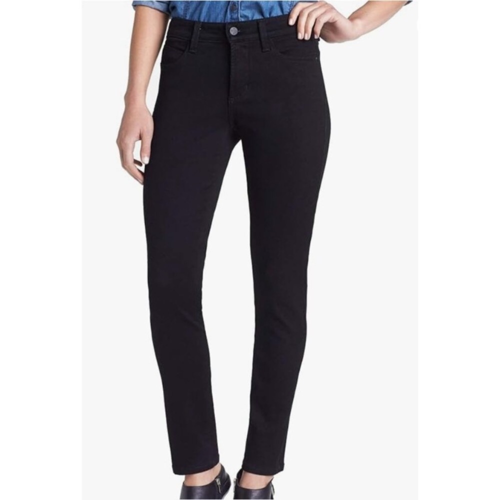 NYDJ Women's Alina Legging Super Sculpting Jeans Black Mid Rise Stretch Size 6